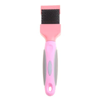 HKM-9882941 Double-Sided Stainless Steel Pet Brush for Grooming & Shedding Management - Detangling Tool for Dogs & Cats