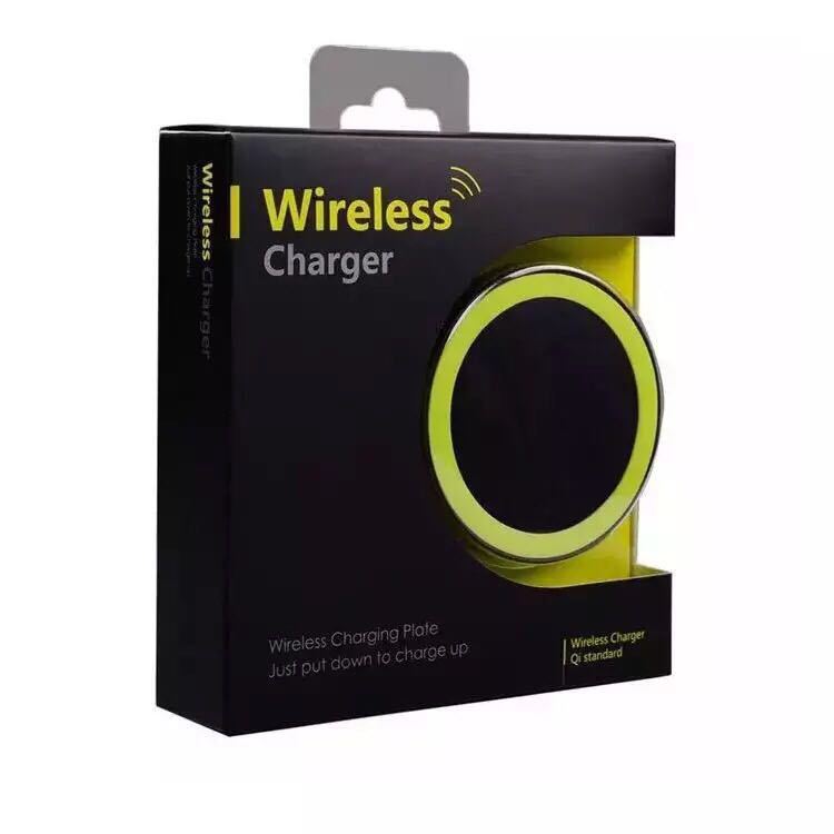 HKM-988307 Compact Qi Wireless Charger Base for Mobile Phones - 5W, ABS Shell, 69*69*9mm