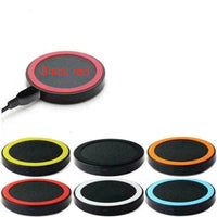 HKM-988307 Compact Qi Wireless Charger Base for Mobile Phones - 5W, ABS Shell, 69*69*9mm
