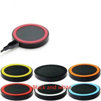 HKM-988307 Compact Qi Wireless Charger Base for Mobile Phones - 5W, ABS Shell, 69*69*9mm