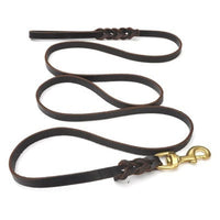 HKM-988307 Leather Traction Rope for Large Dogs - 1.5m, 2.0m, 2.5m, 3.0m Lengths Available