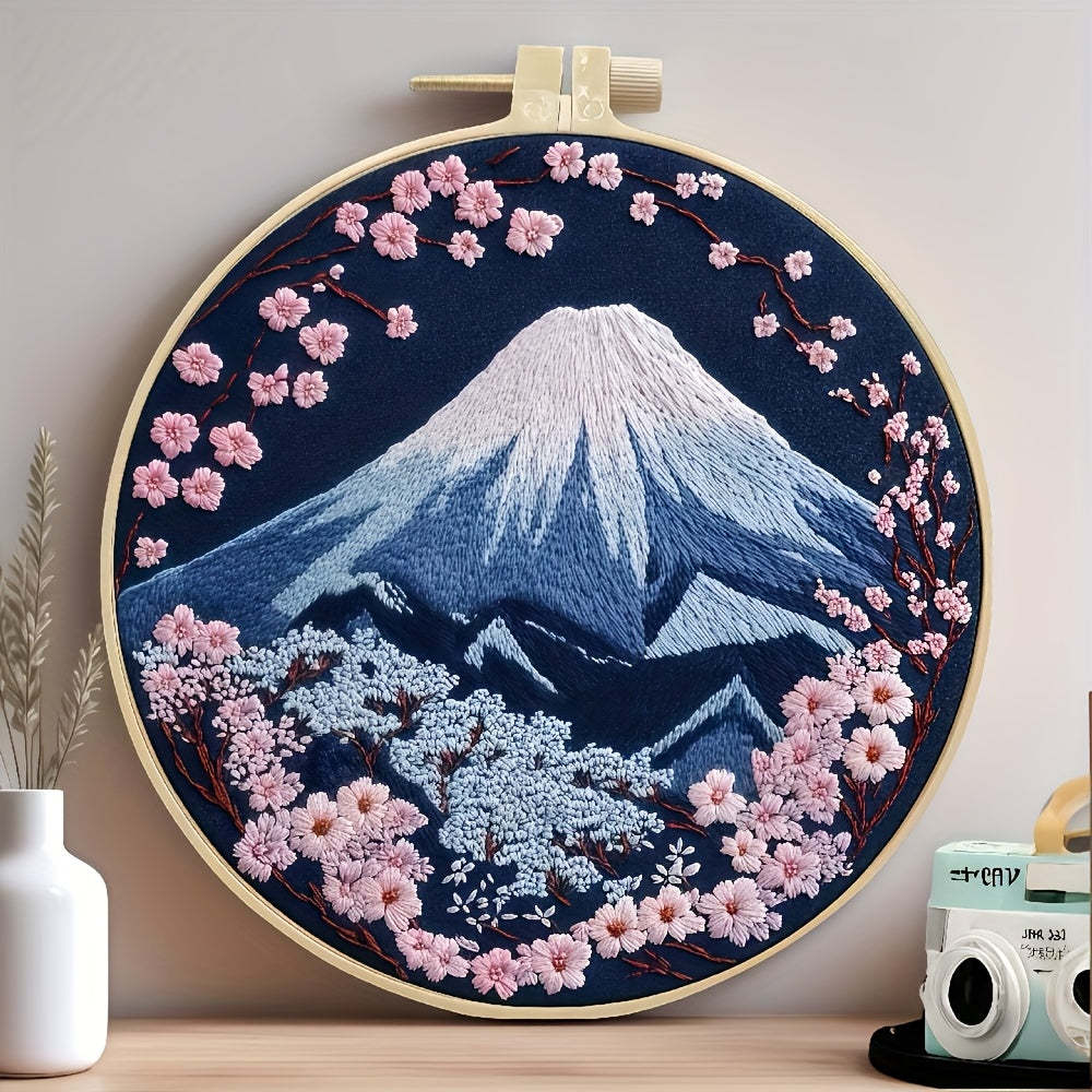 HKM-988435 Creative Modern Landscape Embroidery Handmade Cloth Art Material Kit