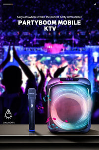 HKM-988435 Portable 6 Inch Wireless Bluetooth Speaker for Outdoor DJ Parties with LED Light