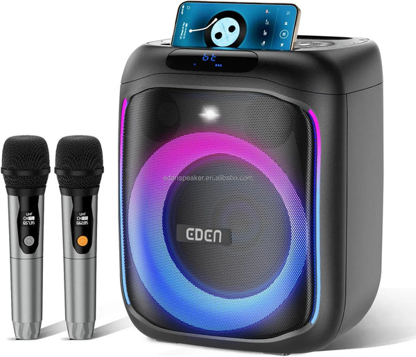 HKM-988435 Portable 6 Inch Wireless Bluetooth Speaker for Outdoor DJ Parties with LED Light