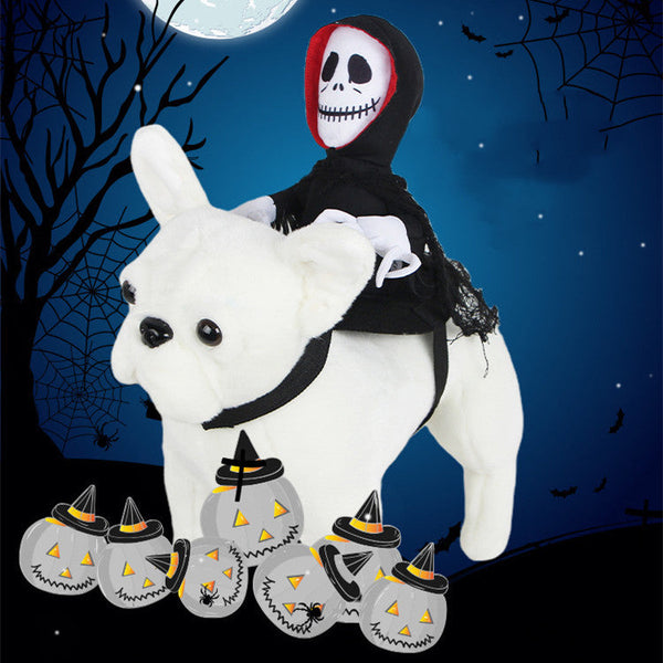 HKM-9884733 Teddy Cape Ghost Costume for Holiday Parties, Polyester, Sizes S & M