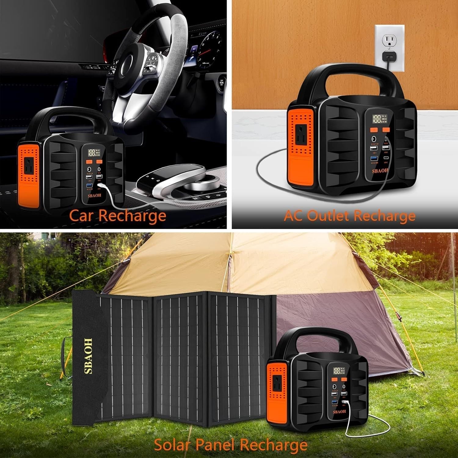 HKM-988499 150W Portable Power Station - 155Wh Lithium-Ion Battery, Multiple Output Options, Ideal for Travel, Camping, and Emergency Use