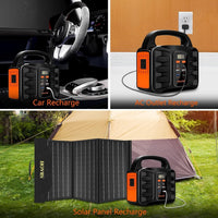HKM-988499 150W Portable Power Station - 155Wh Lithium-Ion Battery, Multiple Output Options, Ideal for Travel, Camping, and Emergency Use