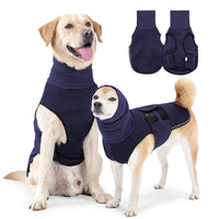 HKM-9885117 Anti-Anxiety Dog Jacket in Army Green and Dark Blue – Soothing Clothing for Pets, Sizes XS to XXXL