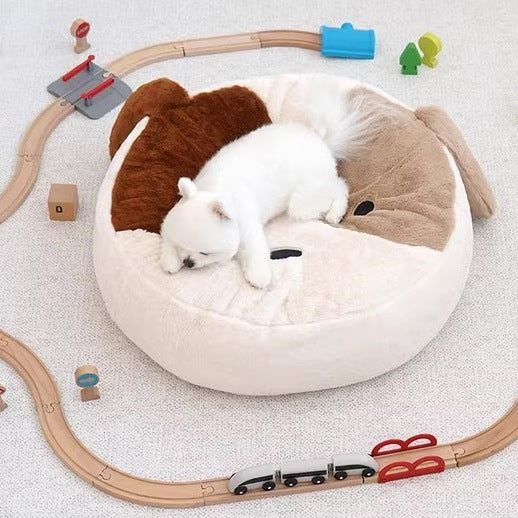 HKM-9885501 Cozy Removable and Washable Pet Bed for Cats and Puppies, 60cm Diameter