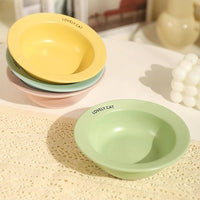 HKM-9885629 Elevated Ceramic Pet Bowl with High Foot Rack - Available in Blue, Yellow, Pink, and Green