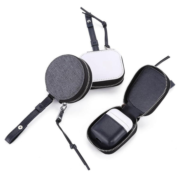 HKM-988627 Apple-Compatible Earphone Bag Sleeve - Handmade PU Heat Transfer Design