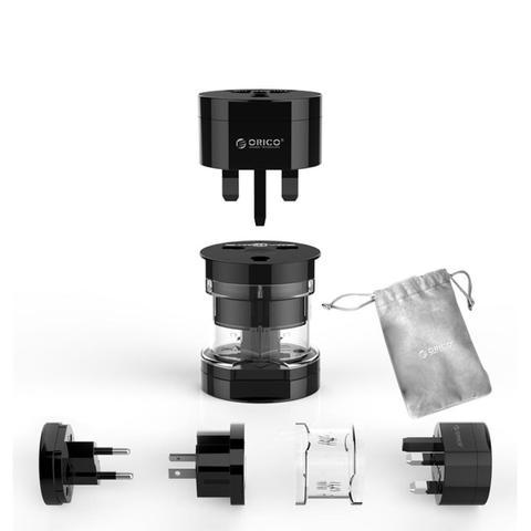 HKM-988627 Universal All-in-One Travel Plug Adapter, Multi-Country Converter, Rated Current 10A, 110-250V, Child Safety Protection