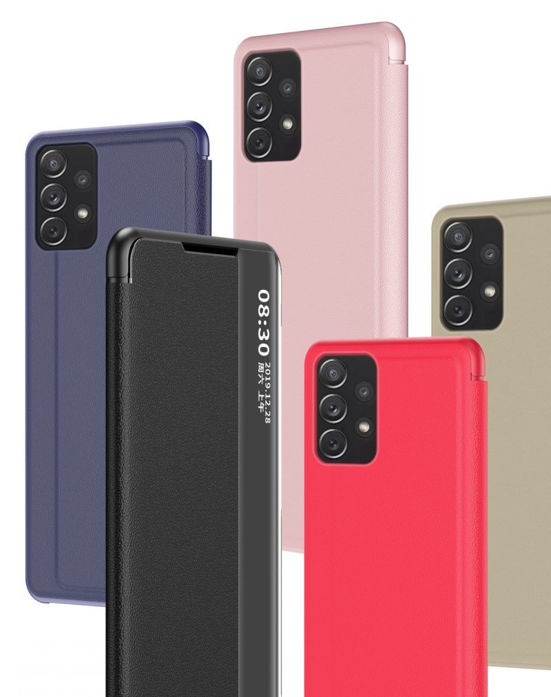 HKM-988691 Flip Leather Phone Case for Samsung A32 5G - Shockproof Design with Window View in Various Colors