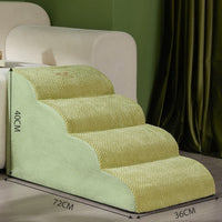 HKM-9887293 Removable Washable Pet Stairs - Adjustable Dog Ramp in Brown and Green Options