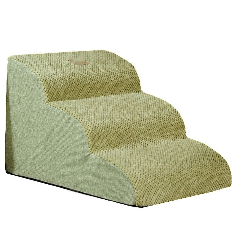 HKM-9887293 Removable Washable Pet Stairs - Adjustable Dog Ramp in Brown and Green Options