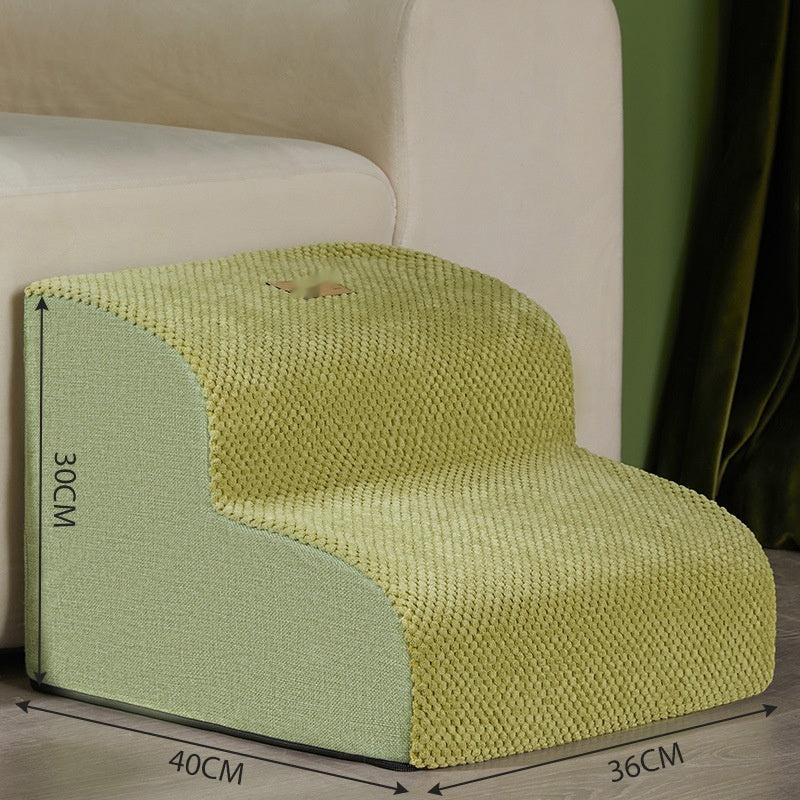 HKM-9887293 Removable Washable Pet Stairs - Adjustable Dog Ramp in Brown and Green Options