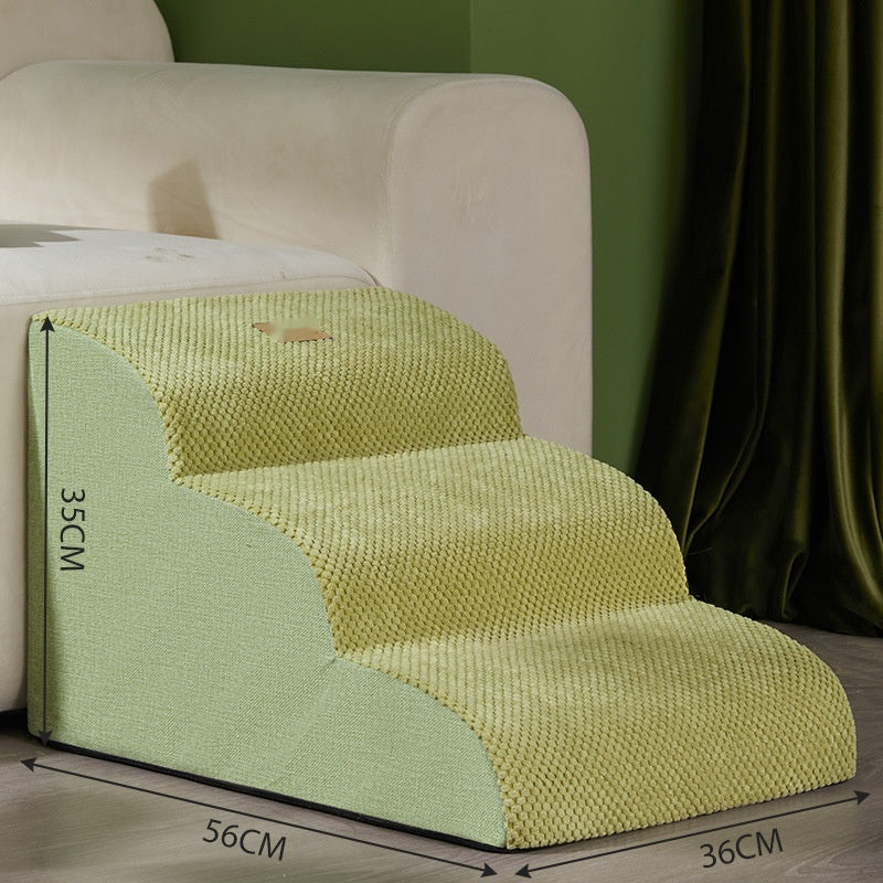 HKM-9887293 Removable Washable Pet Stairs - Adjustable Dog Ramp in Brown and Green Options