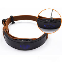 HKM-9887421 LED Display Dog Harness - Monochrome Leather Collar with Colorful Lights for All Seasons