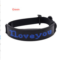 HKM-9887421 LED Display Dog Harness - Monochrome Leather Collar with Colorful Lights for All Seasons