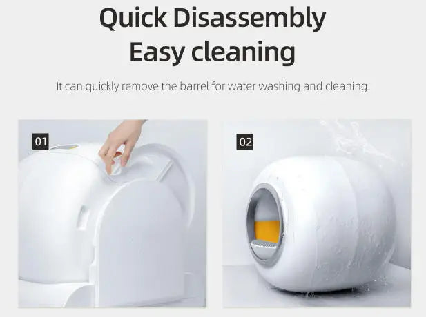 HKM-988883 Automatic Self-Cleaning Cat Litter Box with Odor Control and App Management, 65L Capacity, Suitable for Multiple Cats