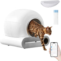 HKM-988883 Automatic Self-Cleaning Cat Litter Box with Odor Control and App Management, 65L Capacity, Suitable for Multiple Cats