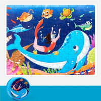 HKM-988883 Children's Dinosaur Jigsaw Puzzle - 100 Pieces Cartoon Barrel Puzzle Toy
