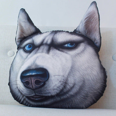 HKM-988883 Creative Cartoon Husky Dog Pillow Cushion - Large 50x60cm Plush Filling