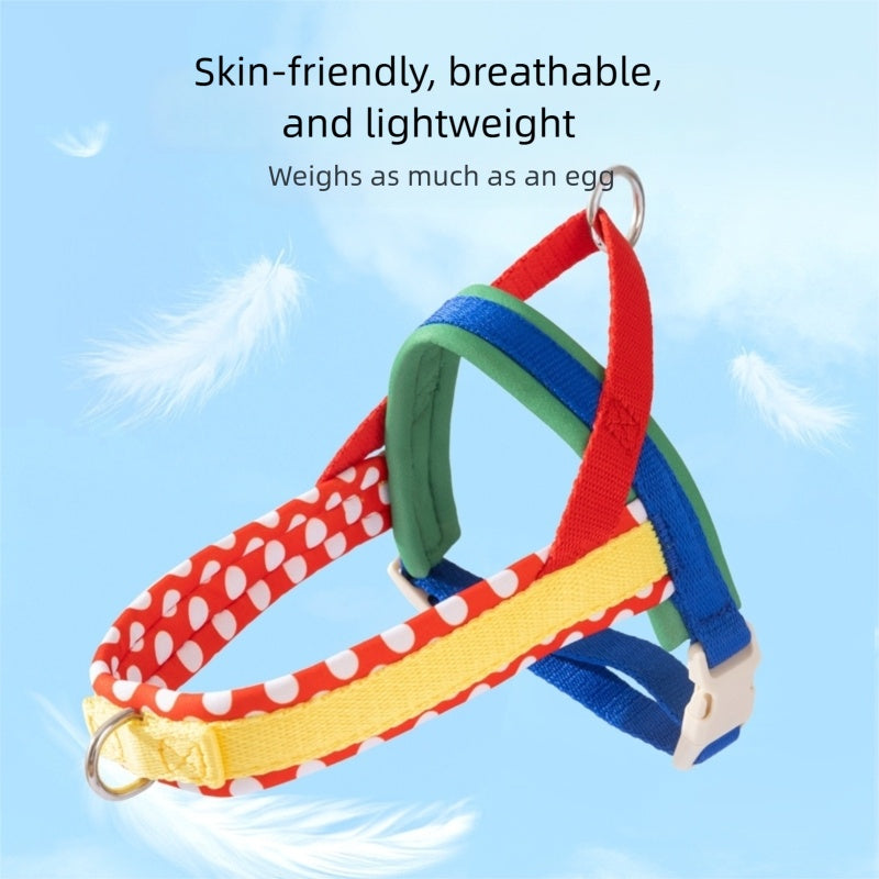 HKM-9889981 Escape-Proof Colorful Dog Harness & Leash Set for Small and Medium Dogs