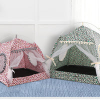 HKM-9890237 Comfortable Folding Tent for Cats and Small Dogs, Detachable Net Cover, Durable Cloth, Washable Design