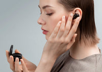 HKM-989075 Bluetooth Wireless Sports Running Headphones with Charging Case, 10m Range, 4h Playtime, Compact Design