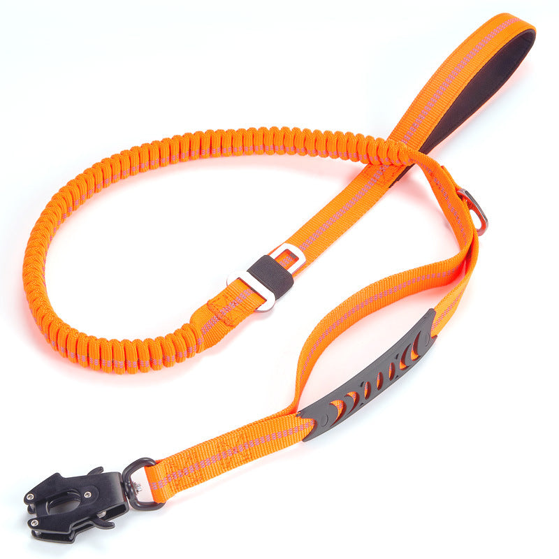 HKM-9891005 Reflective Heavy-Duty Dog Leash with Adjustable Frog Buckle for Medium and Large Breeds