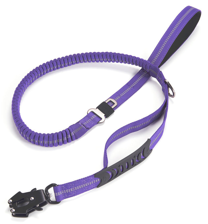 HKM-9891005 Reflective Heavy-Duty Dog Leash with Adjustable Frog Buckle for Medium and Large Breeds