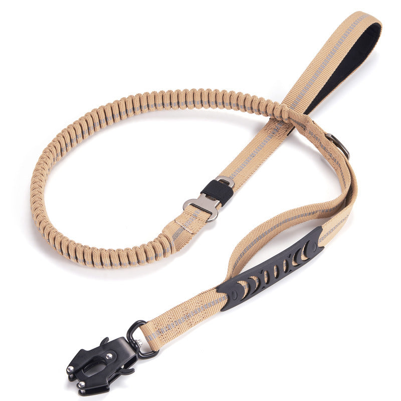 HKM-9891005 Reflective Heavy-Duty Dog Leash with Adjustable Frog Buckle for Medium and Large Breeds