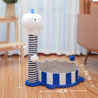 HKM-9891389 Round Cat Scratch Plate with Corrugated Paper Design for Claw Grinding and Play