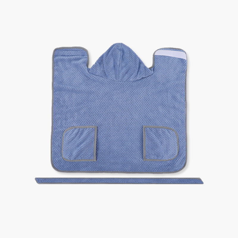HKM-9892669 High Absorbent Quick-Drying Dog Bath Towel Robe with Adjustable Waistband