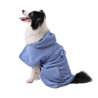 HKM-9892669 High Absorbent Quick-Drying Dog Bath Towel Robe with Adjustable Waistband