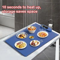 HKM-989331 Electric Desktop Silicone Food Warming Pad for Convenient Countertop Use
