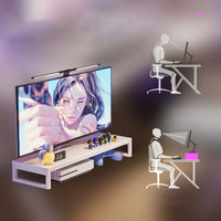 HKM-989459 Minimalist White Computer Desk for Home and Office - Multi-Purpose Workbench and Gaming Table