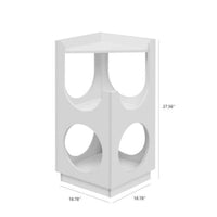 HKM-9894845 Double-Layer Cat Station with Hollow Design for Small and Medium Cats - MDF Cabinet with Viewing Platform & Litter Box Storage