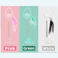 HKM-9894973 Leaking Ball Toy for Pets - Spring Feather Puzzle for Cats and Dogs, 28cm Height