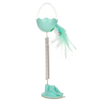 HKM-9894973 Leaking Ball Toy for Pets - Spring Feather Puzzle for Cats and Dogs, 28cm Height