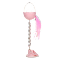 HKM-9894973 Leaking Ball Toy for Pets - Spring Feather Puzzle for Cats and Dogs, 28cm Height