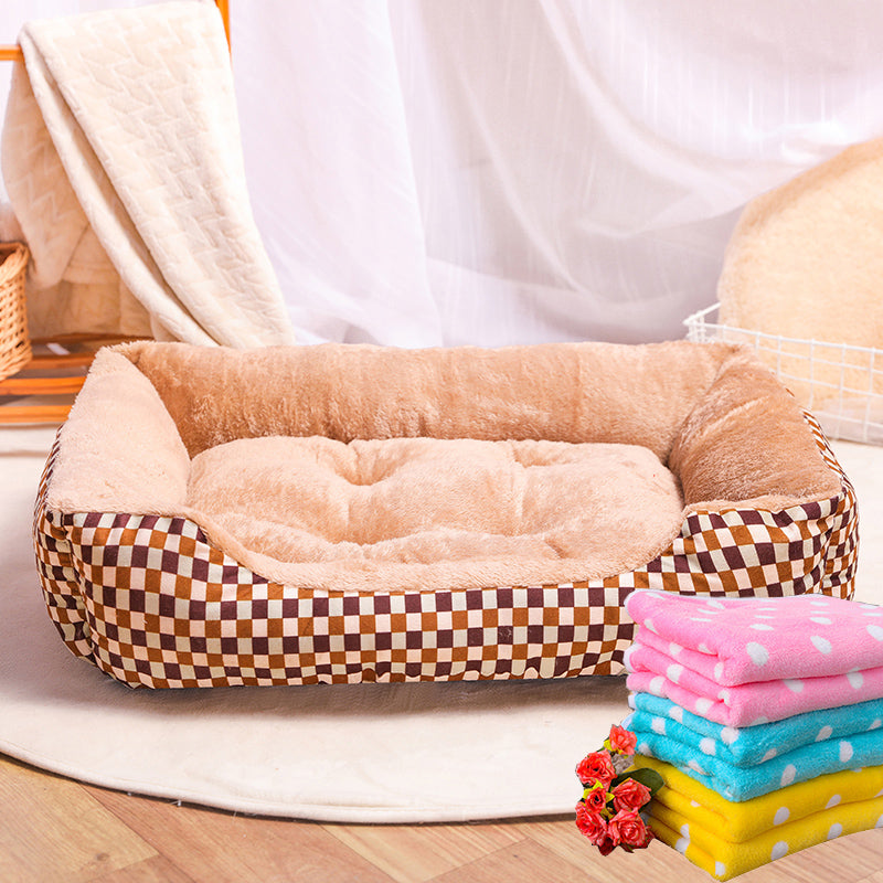 HKM-9895229 Plush Universal Cat Litter Mat for All Seasons - Sizes S to XL