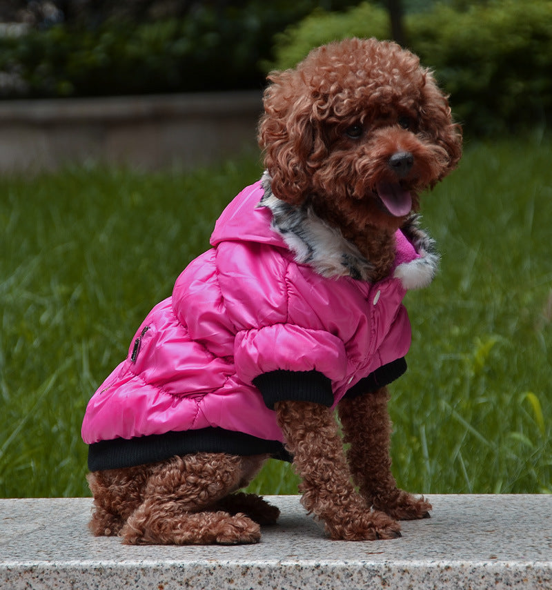 HKM-9895613 Cozy Cotton Padded Pet Clothes - Zippered Jacket for All Sizes