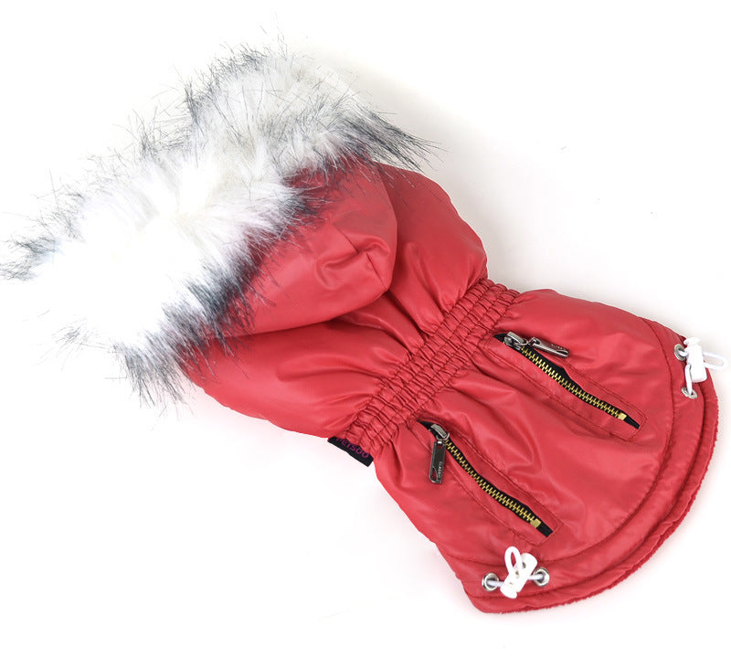 HKM-9895613 Cozy Cotton Padded Pet Clothes - Zippered Jacket for All Sizes