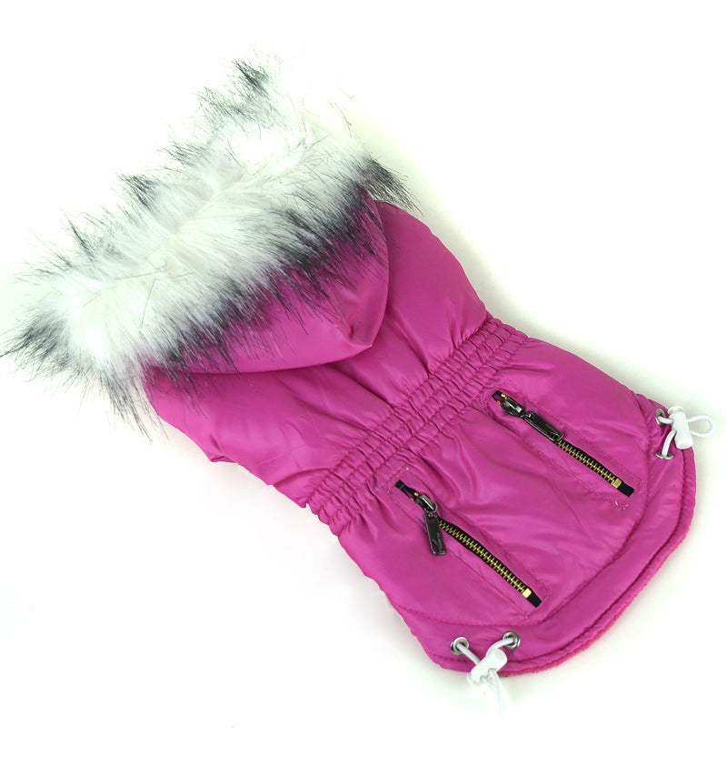 HKM-9895613 Cozy Cotton Padded Pet Clothes - Zippered Jacket for All Sizes