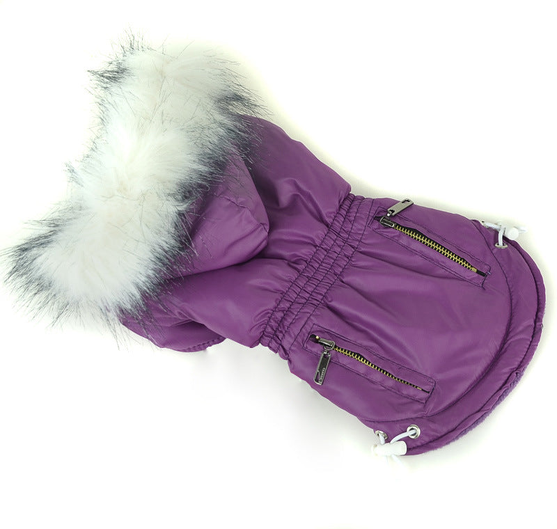 HKM-9895613 Cozy Cotton Padded Pet Clothes - Zippered Jacket for All Sizes