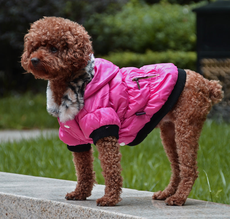 HKM-9895613 Cozy Cotton Padded Pet Clothes - Zippered Jacket for All Sizes