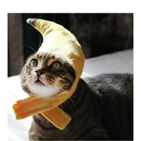 HKM-9895997 Yellow Banana Cross Hat for Medium Dogs and Pets - Adjustable Neck Circumference 30cm