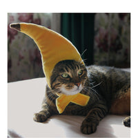 HKM-9895997 Yellow Banana Cross Hat for Medium Dogs and Pets - Adjustable Neck Circumference 30cm